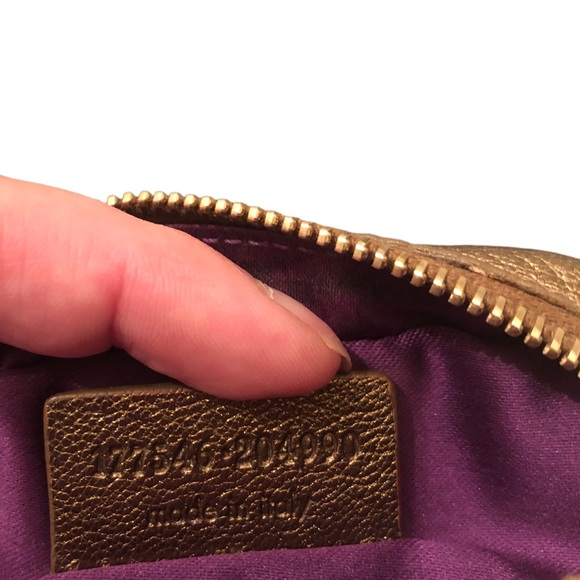 Authentic YSL metallic gold wristlet - Picture 4 of 13